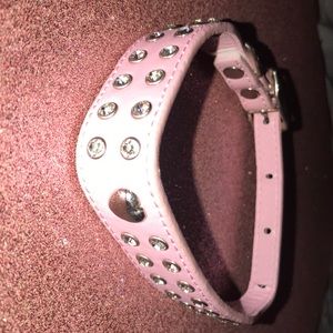 Light Pink Hearted Dog Collar (S)